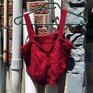 Red tank with heart buttons